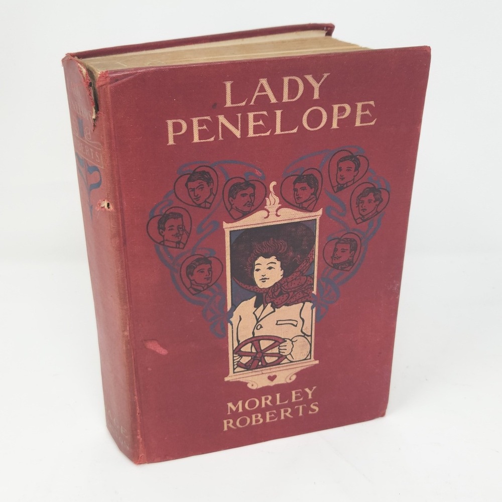 Vintage Red Hard Cover Lady Penelope Author Morley Roberts Pub. 1905